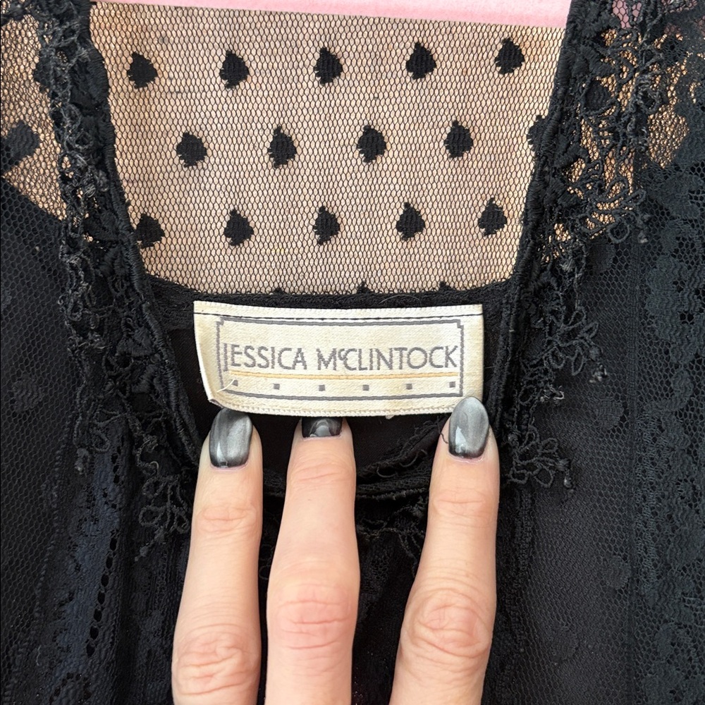 JESSICA MCCLINTOCK VINTAGE LACE DRESS - Picture 3 of 3